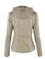 cheap Women&#039;s Coats &amp; Jackets-Faux Leather Hoodie Jacket for Women