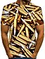 economico Tank Tops-Per uomo maglietta Pop art Macchina Con stampe Manica corta Da tutti i giorni Top Moda città Esagerato Oro