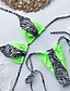 economico Bikini-Per donna Costumi da bagno Bikini Tankini Costume da bagno Vita alta Lacci Color Block Leopardo Blu Viola Rosa Fucsia Argento Costumi da bagno All&#039;americana Costumi da bagno