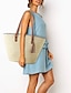 abordables Handbags &amp; Totes-Women&#039;s Bohemian Style Straw Tote Bag