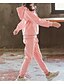 billige Tøjsæt til piger-Pige 3D Ensfarvet Tøjsæt Langærmet Aktiv Basale Bomuld Polyester Børn Regulær