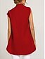 abordables T-shirts-Femme T shirt Couleur Pleine Patchwork Sans Manches Usage quotidien Hauts Coton basique Blanche Noir Rouge