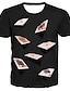 cheap Tank Tops-Men&#039;s T shirt Graphic Simulation Round Neck Plus Size Casual Short Sleeve Print Tops Basic Exaggerated Black Purple Gray / Summer