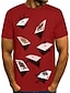 abordables Tank Tops-Hombre Camiseta Gráfico Simulación Escote Redondo Talla Grande Casual Manga Corta Estampado Tops Básico Exagerado Negro Morado Gris / Verano
