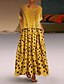 cheap Maxi Dresses-Women&#039;s Two Piece Dress Maxi long Dress - Short Sleeve Polka Dot Plus Size Basic White Black Blue Yellow L XL XXL XXXL XXXXL XXXXXL