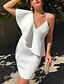 cheap Elegant Dresses-Women&#039;s Shirt Dress White Short Sleeve Round Neck S M L XL
