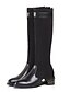 cheap Boots-Women&#039;s Boots Block Heel Boots Riding Boots Cuban Heel Round Toe Knee High Boots British Preppy Daily Party &amp; Evening PU Plaid / Check Winter Black Brown