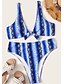 preiswerte Übergrössen Bademode-Damen Halter Grundlegend Bikinis Badeanzug Druck Tier Bademode Badeanzüge Weiß Blau Gelb Rosa