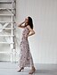 preiswerte Elegantes Damenkleid-Damen Grundlegend Hülle Swing Kleid - Gespleisst mit Schnürung Druck, Leopard Maxi