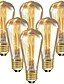 preiswerte Glühlampen-6St 60 W E26 / E27 ST64 Warmes Weiß 2200-2300 k Retro / Abblendbar / Dekorativ Glühende Vintage Edison Glühbirne 220-240 V