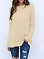cheap Sweaters &amp; Cardigans-Women&#039;s Solid Colored Cardigan Long Sleeve Sweater Cardigans Round Neck White Black Yellow