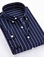 cheap Men&#039;s Shirts-Men&#039;s Shirt Dress Shirt Striped White Black Blue Red Navy Blue Long Sleeve Tops Basic Business