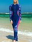 cheap Wetsuits, Diving Suits &amp; Rash Guard Shirts-SBART Women&#039;s UV Sun Protection UPF50+ Breathable Rash Guard Dive Skin Suit Lycra Long Sleeve Front Zip Bathing Suit Swimsuit Patchwork Swimming Diving Surfing Snorkeling Summer / Quick Dry