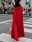 abordables Bottoms-Mujer Sofisticado Maxi Columpio Faldas - Plisado, Un Color Rosa Rojo Verde Trébol S M L / Corte Ancho