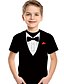 billige T-shirts &amp; Trøjer til Drenge-Børn Baby Drenge T-shirt Kortærmet Trykt mønster Geometrisk 3D Trykt mønster Sort Børn Toppe Sommer Aktiv Basale