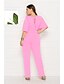 abordables Vestidos de Talla Grande de mujer-Mujer Wine Rosa Naranja Mono Pijama Mono, Un Color L XL XXL