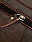 cheap Men&#039;s Bags-Men&#039;s Bags Nappa Leather Cowhide Briefcase Top Handle Bag Zipper Solid Color Daily Handbags Dark Brown