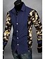 cheap Men&#039;s-Men&#039;s Shirt Floral Causal Long Sleeve Tops Lightweight Casual Hawaiian Breathable Blue White Black / Beach