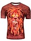 abordables Tank Tops-T shirt Tee Homme Graphic Animal Grande Taille Col Rond Manches Courtes Imprimer Mince Décontractée du quotidien Polyester / Eté