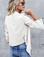 cheap Jackets-Women&#039;s Solid Colored Jacket Regular Daily Long Sleeve Polyester Coat Tops White