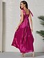 cheap Elegant Dresses-Women&#039;s Basic Sheath Swing Dress - Solid Colored Backless Bow Ruched Purple L XL XXL