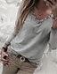 cheap T-Shirts-Women&#039;s T shirt Solid Colored Plus Size Sequins Long Sleeve Casual Tops Basic Black Blue Purple