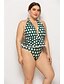 cheap Plus Size Swimwear-Women&#039;s Red Green Blue Triangle Bikini Swimwear Swimsuit - Polka Dot S M L Red