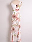 cheap Boho Dresses-Women&#039;s Maxi Rainbow Dress Daily Bodycon V Neck S M Slim High Waist / Cotton