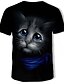 cheap Tank Tops-Men&#039;s T shirt Animal Plus Size Print Short Sleeve Daily Tops Streetwear Exaggerated Black