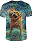 cheap Tank Tops-Men&#039;s Daily T shirt Shirt Plus Size Graphic Animal Short Sleeve Print Tops Basic Round Neck Navy Blue / Summer