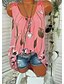 abordables Camisetas sin mangas-Mujer Tallas Grandes Camiseta sin mangas Floral Flor Estampado Escote Redondo Tops Básico Top básico Blanco Negro Rosa