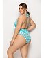 abordables Bañadores de Tallas Grandes de Mujer-Mujer Rojo Verde Trébol Azul Piscina Triángulo Bikini Bañadores Traje de baño - A Lunares S M L Rojo