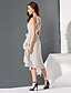 preiswerte Ausgefallene Kleider-Damen Schaukelkleid Knielanges Kleid Weiß Ärmellos Punkt Sommer Rundhalsausschnitt Freizeit 2021 S M L XL XXL