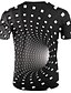 baratos T-shirts-Mulheres Tamanhos Grandes Camiseta Geométrica 3D Gráfico Estampado Solto Blusas Básico Exagerado Preto / Bandagem