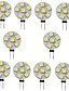 baratos Luzes LED de Dois Pinos-10pçs 1 W Luminárias de LED  Duplo-Pin 120 lm G4 6 Contas LED SMD 5050 Branco Amarelo Quente 12 V