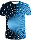 abordables Tank Tops-Hombre Camiseta Camisa Gráfico de impresión en 3D Escote Redondo Casual Diario Manga Corta Tops Ropa de calle Punk y gótico Azul Piscina Negro Morado / Verano