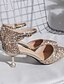 cheap Pumps &amp; Heels-Women&#039;s Heels Glitter Crystal Sequined Jeweled Daily Stiletto Heel Pointed Toe PU Synthetics Ankle Strap Silver Gold