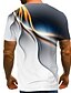 cheap Tank Tops-Men&#039;s T shirt Shirt Graphic Geometric Round Neck Plus Size Casual Daily Short Sleeve Print Tops White / Summer