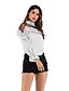 cheap T-Shirts-Women&#039;s Blouse Shirt Polka Dot Long Sleeve Patchwork Print Round Neck Tops Cotton Basic Streetwear Basic Top White Black Blue