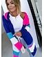 billige Cardigans-Dame Farveblok Langærmet Cardigan Sweater Jumper, Hætte Blå / Grå / Lyseblå S / M / L