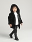 cheap Boys&#039; Jackets &amp; Coats-Kids Boys&#039; Coat Black Zipper Basic Fall Winter 4-12 Years School