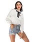 cheap Hoodies &amp; Sweatshirts-Women&#039;s Daily Sweatshirt Solid Colored Basic Streetwear Hoodies Sweatshirts  Cotton Loose White