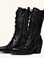cheap Boots-Women&#039;s Boots Cowboy Boots Comfort Shoes Knee High Boots Daily Office &amp; Career Solid Colored Mid Calf Boots Winter Cuban Heel Pointed Toe Vintage Classic Punk &amp; Gothic PU Zipper Black Brown