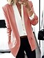 cheap Jackets-Women&#039;s Blazer, Solid Colored Shawl Lapel Polyester Black / Wine / Blushing Pink
