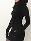 cheap Winter Coats-Women&#039;s Basic Slim Hoodie - Solid Colored Black S