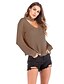 cheap Sweaters-Women&#039;s Pullover Solid Colored Long Sleeve Loose Sweater Cardigans V Neck Fall Blushing Pink Wine Army Green