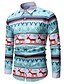 economico Men&#039;s Socks-Per uomo Monocolore Con fiocco di neve Con stampe Camicia Essenziale Feste Quotidiano Azzurro / Manica lunga