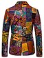 cheap Men&#039;s Christmas Outerwear-Men&#039;s Suits Regular Fit Cotton Men&#039;s Suit Orange Shawl Lapel