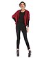 cheap Sweaters-Women&#039;s Cardigan Solid Colored Cotton Half Sleeve Loose Sweater Cardigans Turndown Fall Khaki Black Red