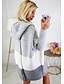 cheap Cardigans-Women&#039;s Color Block Long Sleeve Cardigan Sweater Jumper, Hooded Blushing Pink / White / Gray S / M / L